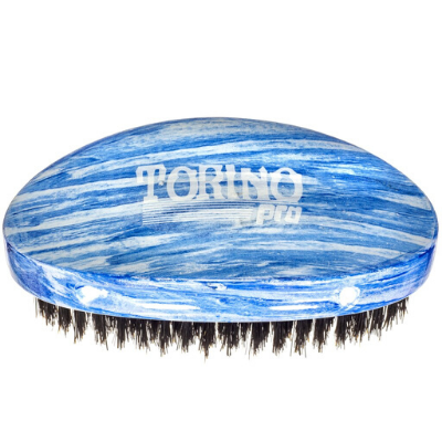 Torino Pro Wave Brush # 730 by King Medium Curve 360 Waves Palm Brush 100%  Boar